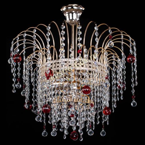 Люстра Агата Венеция №3 красная в Новокузнецке Гусь Хрустальный