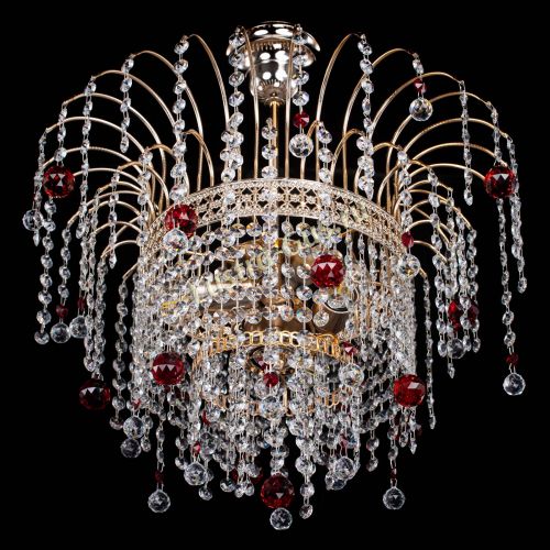 Люстра Агата Венеция №3 красная в Новокузнецке Гусь Хрустальный