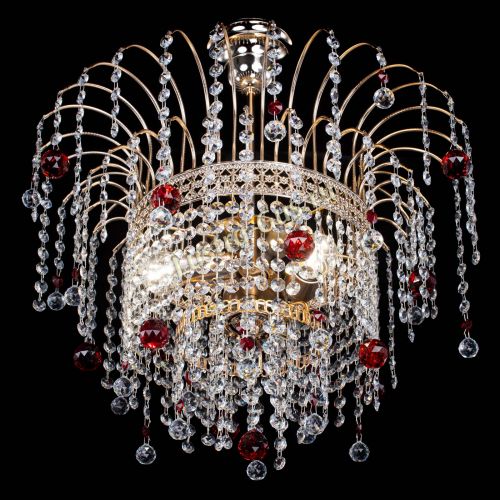 Люстра Агата Венеция №3 красная в Новокузнецке Гусь Хрустальный