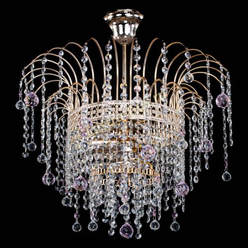 Люстра Агата Венеция №3 розовая в Новокузнецке Гусь Хрустальный