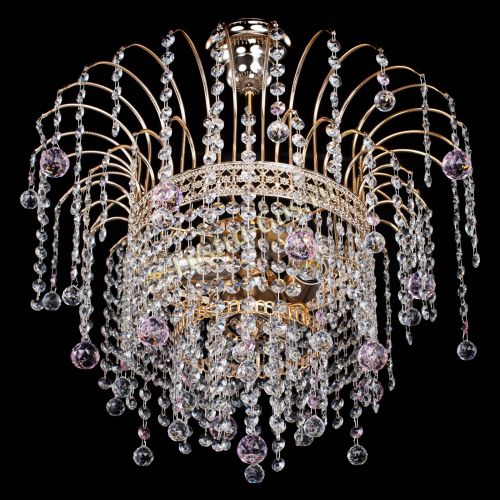 Люстра Агата Венеция №3 розовая в Новокузнецке Гусь Хрустальный