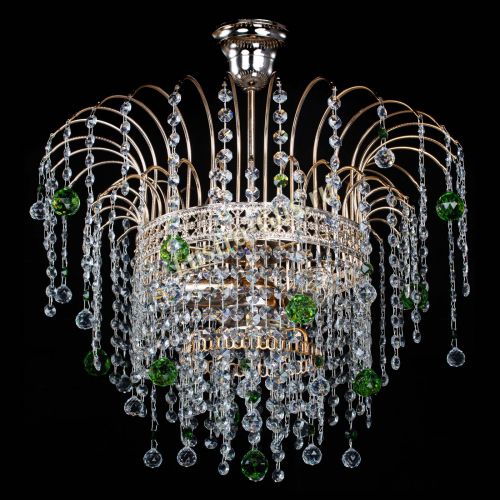 Люстра Агата Венеция №3 зеленая в Новокузнецке Гусь Хрустальный