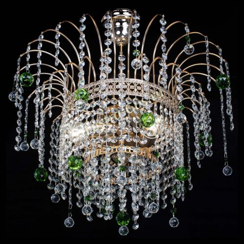 Люстра Агата Венеция №3 зеленая в Новокузнецке Гусь Хрустальный