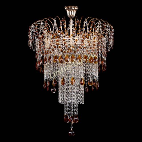 Люстра Агата Венеция №4 длинная Чайная в Новокузнецке Гусь Хрустальный