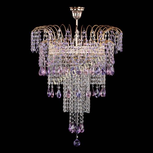 Люстра Агата Венеция №4 длинная Разноцветная в Новокузнецке Гусь Хрустальный