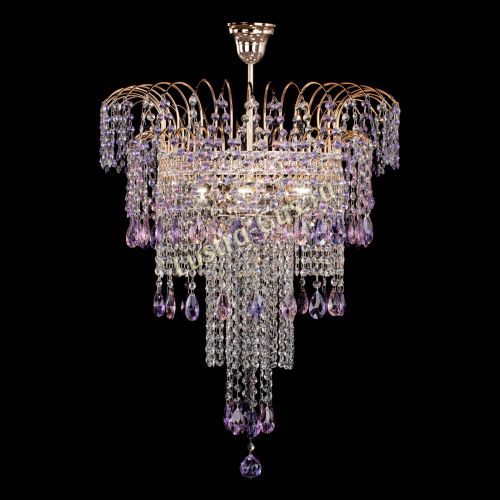 Люстра Агата Венеция №4 длинная Разноцветная в Новокузнецке Гусь Хрустальный