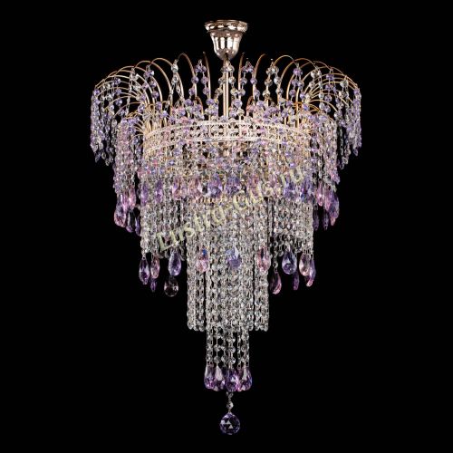 Люстра Агата Венеция №4 длинная Разноцветная в Новокузнецке Гусь Хрустальный