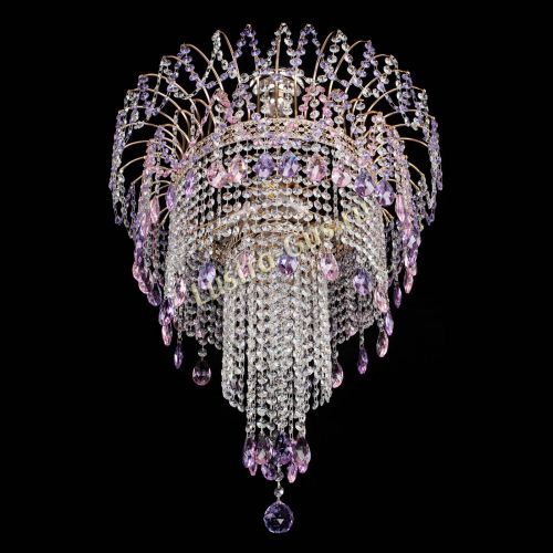 Люстра Агата Венеция №4 длинная Разноцветная в Новокузнецке Гусь Хрустальный