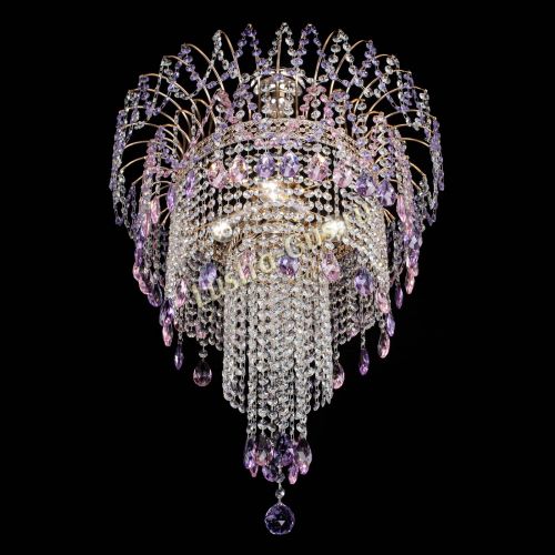 Люстра Агата Венеция №4 длинная Разноцветная в Новокузнецке Гусь Хрустальный