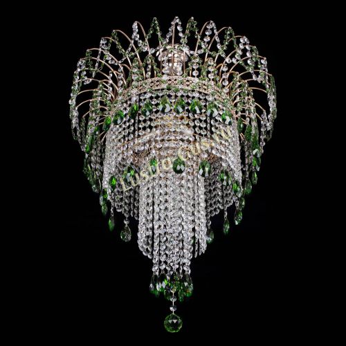 Люстра Агата Венеция №4 длинная Зеленая в Новокузнецке Гусь Хрустальный