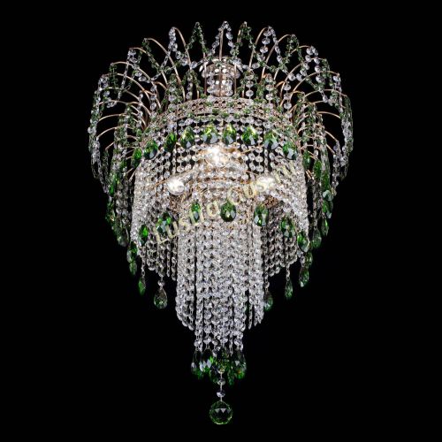 Люстра Агата Венеция №4 длинная Зеленая в Новокузнецке Гусь Хрустальный
