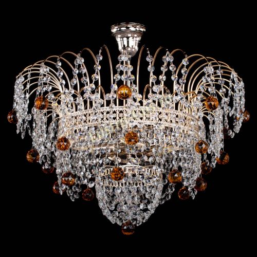 Люстра Агата Венеция №4 шар чайная в Новокузнецке Гусь Хрустальный