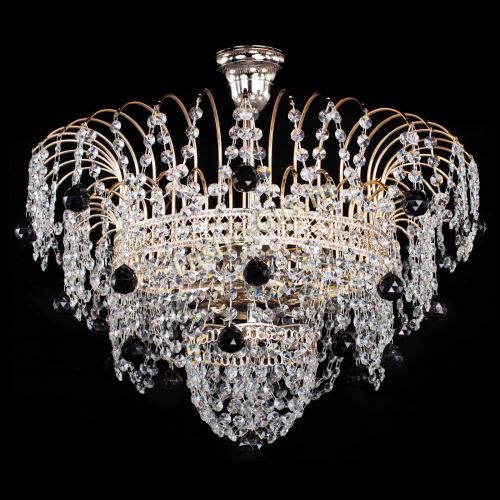 Люстра Агата Венеция №4 шар черная в Новокузнецке Гусь Хрустальный