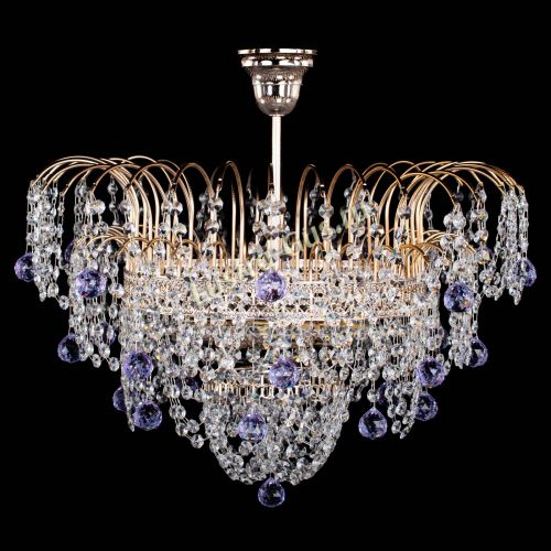 Люстра Агата Венеция №4 шар фиолетовая в Новокузнецке Гусь Хрустальный