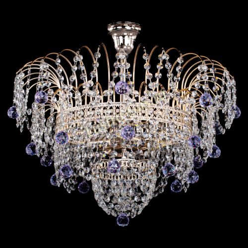 Люстра Агата Венеция №4 шар фиолетовая в Новокузнецке Гусь Хрустальный