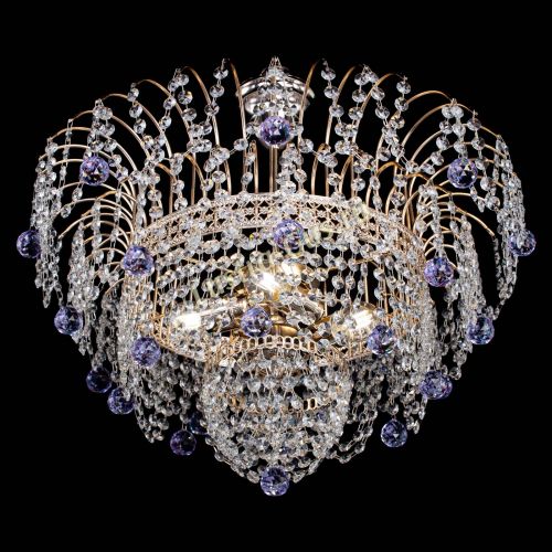 Люстра Агата Венеция №4 шар фиолетовая в Новокузнецке Гусь Хрустальный