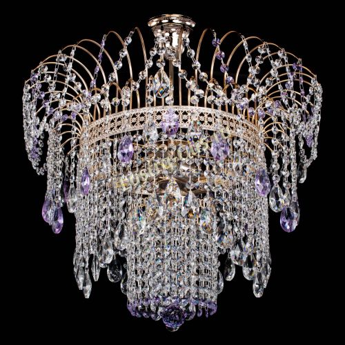 Люстра Агата Венеция №4 фиолетовая в Новокузнецке Гусь Хрустальный