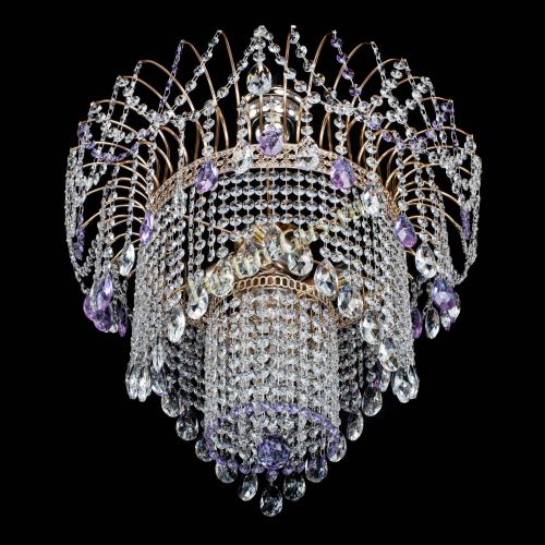 Люстра Агата Венеция №4 фиолетовая в Новокузнецке Гусь Хрустальный