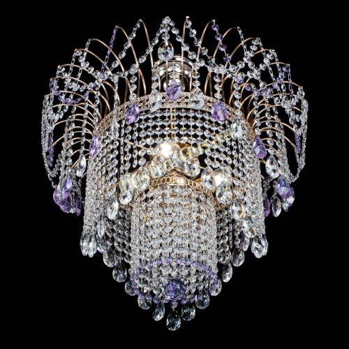 Люстра Агата Венеция №4 фиолетовая в Новокузнецке Гусь Хрустальный