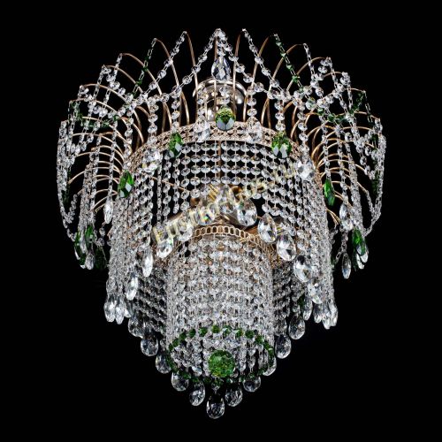 Люстра Агата Венеция №4 зеленая в Новокузнецке Гусь Хрустальный