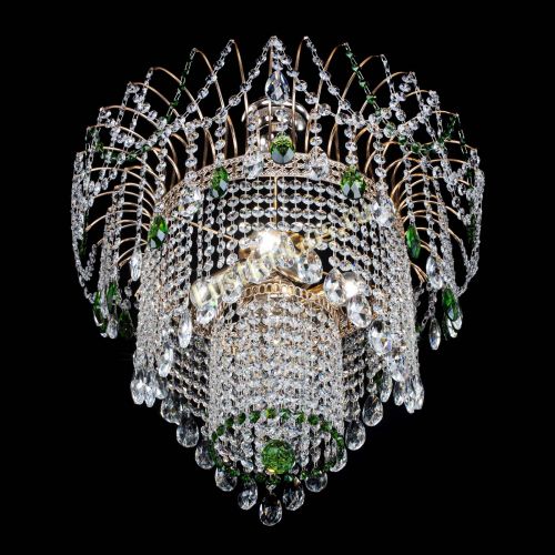 Люстра Агата Венеция №4 зеленая в Новокузнецке Гусь Хрустальный