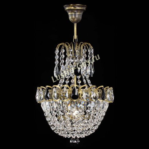 Люстра Астра №1 с подвесом под бронзу Черная в Новокузнецке Гусь Хрустальный