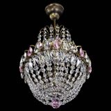 Люстра Астра №1 с подвесом под бронзу Розовая в Новокузнецке