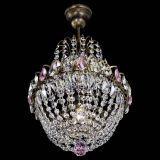 Люстра Астра №1 с подвесом под бронзу Розовая в Новокузнецке