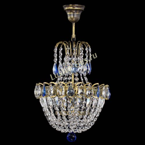 Люстра Астра №1 с подвесом под бронзу Синяя в Новокузнецке Люстра Астра №1 с подвесом под бронзу Синяя в Новокузнецке