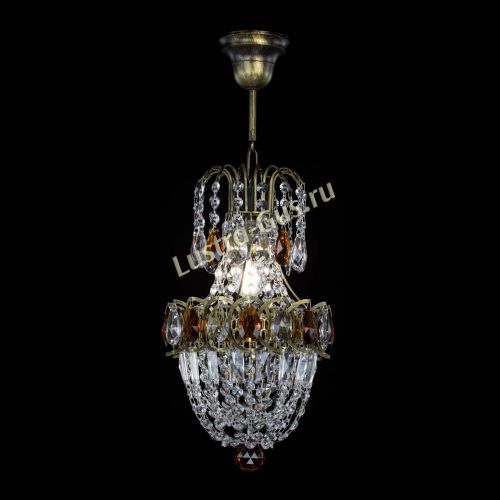 Люстра Астра №1 узкая чайная под бронзу в Новокузнецке Гусь Хрустальный