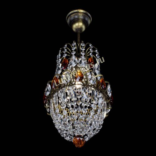 Люстра Астра №1 узкая чайная под бронзу в Новокузнецке Гусь Хрустальный