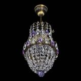 Люстра Астра №1 узкая фиолетовая под бронзу в Новокузнецке