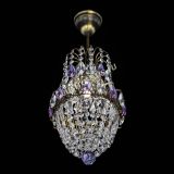 Люстра Астра №1 узкая фиолетовая под бронзу в Новокузнецке