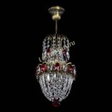 Люстра Астра №1 узкая красная под бронзу в Новокузнецке