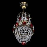 Люстра Астра №1 узкая красная под бронзу в Новокузнецке