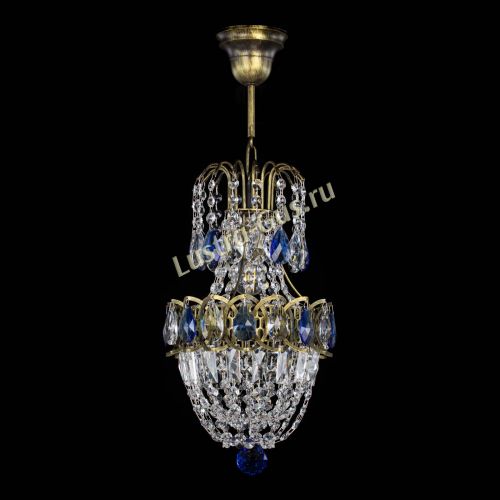 Люстра Астра №1 узкая синяя под бронзу в Новокузнецке Люстра Астра №1 узкая синяя под бронзу в Новокузнецке