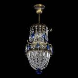 Люстра Астра №1 узкая синяя под бронзу в Новокузнецке Люстра Астра №1 узкая синяя под бронзу в Новокузнецке