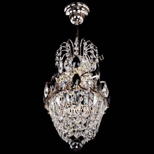 Люстра Астра №1 узкая черная в Новокузнецке Гусь Хрустальный