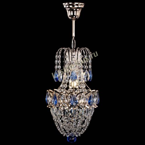 Люстра Астра №1 узкая синяя в Новокузнецке Гусь Хрустальный