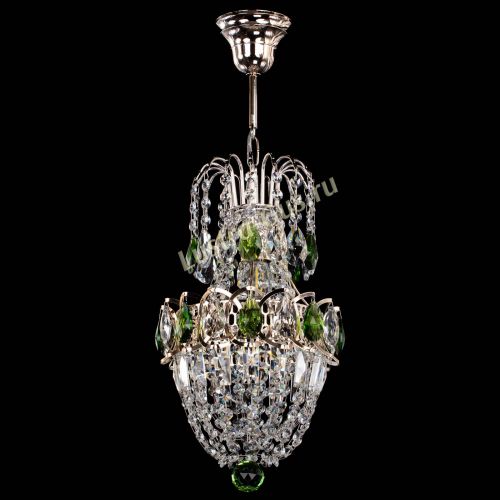 Люстра Астра №1 узкая зеленая в Новокузнецке Гусь Хрустальный