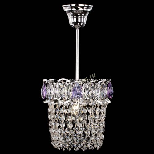 Люстра Астра ажур №1 фиолетовая в Новокузнецке Гусь Хрустальный