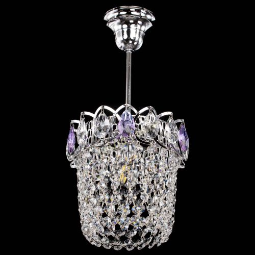 Люстра Астра ажур №1 фиолетовая в Новокузнецке Гусь Хрустальный