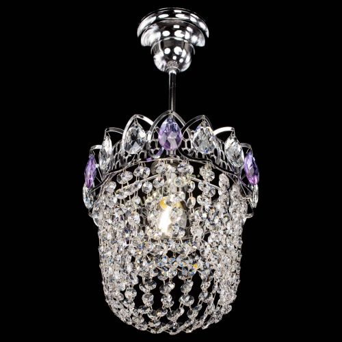 Люстра Астра ажур №1 фиолетовая в Новокузнецке Гусь Хрустальный