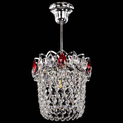 Люстра Астра ажур №1 красная в Новокузнецке Гусь Хрустальный