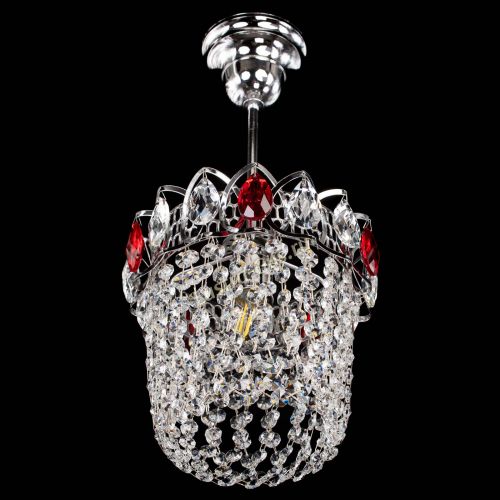 Люстра Астра ажур №1 красная в Новокузнецке Гусь Хрустальный