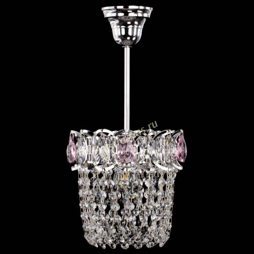 Люстра Астра ажур №1 розовая в Новокузнецке Гусь Хрустальный