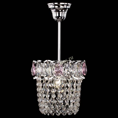 Люстра Астра ажур №1 розовая в Новокузнецке Гусь Хрустальный