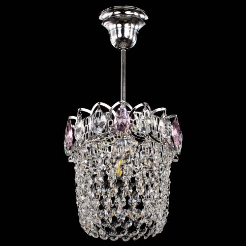 Люстра Астра ажур №1 розовая в Новокузнецке Гусь Хрустальный