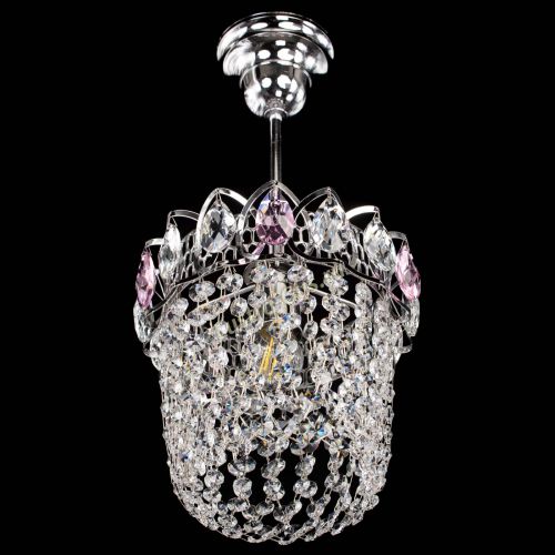 Люстра Астра ажур №1 розовая в Новокузнецке Гусь Хрустальный