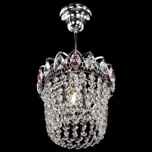 Люстра Астра ажур №1 розовая в Новокузнецке Гусь Хрустальный